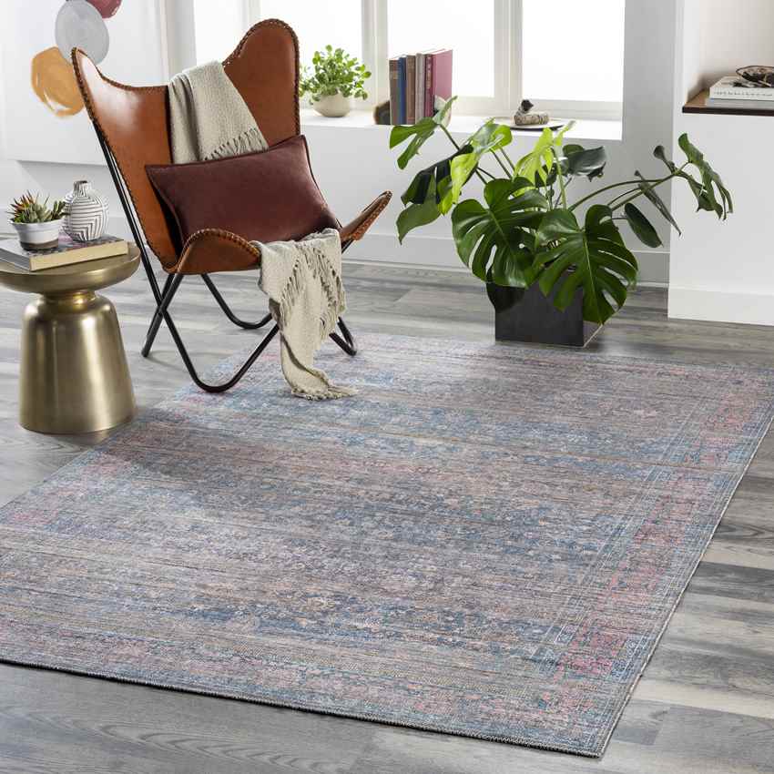 St Joe Traditional Washable Rug, Dark Brown