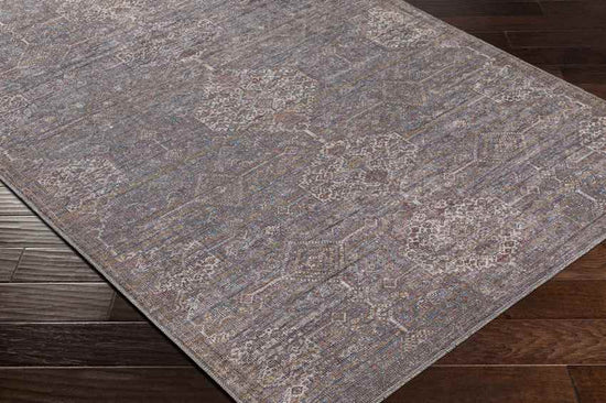 St John Traditional Washable Rug, Brown