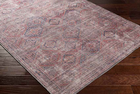 Merrillville Traditional Washable Rug, Brick Red