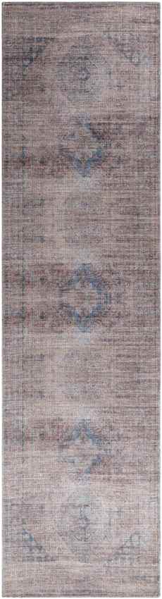 Michiana Shores Traditional Washable Rug, Pale Blue