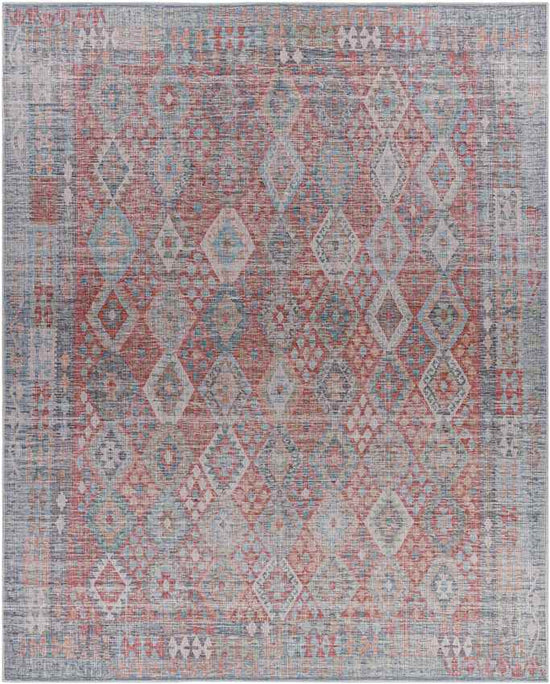 Michigantown Traditional Washable Rug, Burnt Orange