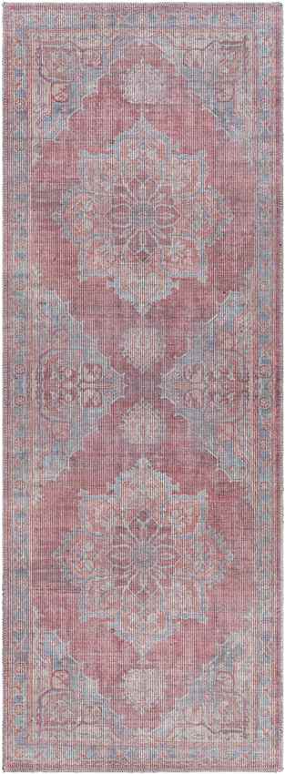 Middlebury Traditional Washable Rug, Pale Red