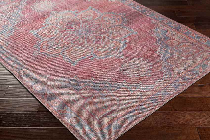 Middlebury Traditional Washable Rug, Pale Red