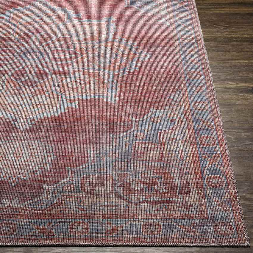 Middlebury Traditional Washable Rug, Pale Red