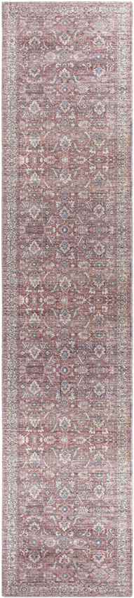 Milltown Traditional Washable Rug, Red