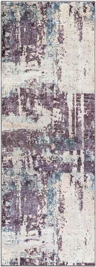 Utica Modern Washable Rug, Dark Purple