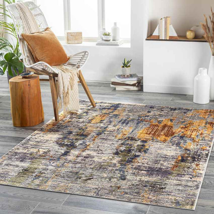 Van Buren Modern Washable Rug, Charcoal