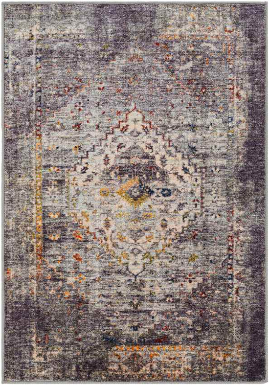 Veedersburg Traditional Washable Rug, Dark Brown