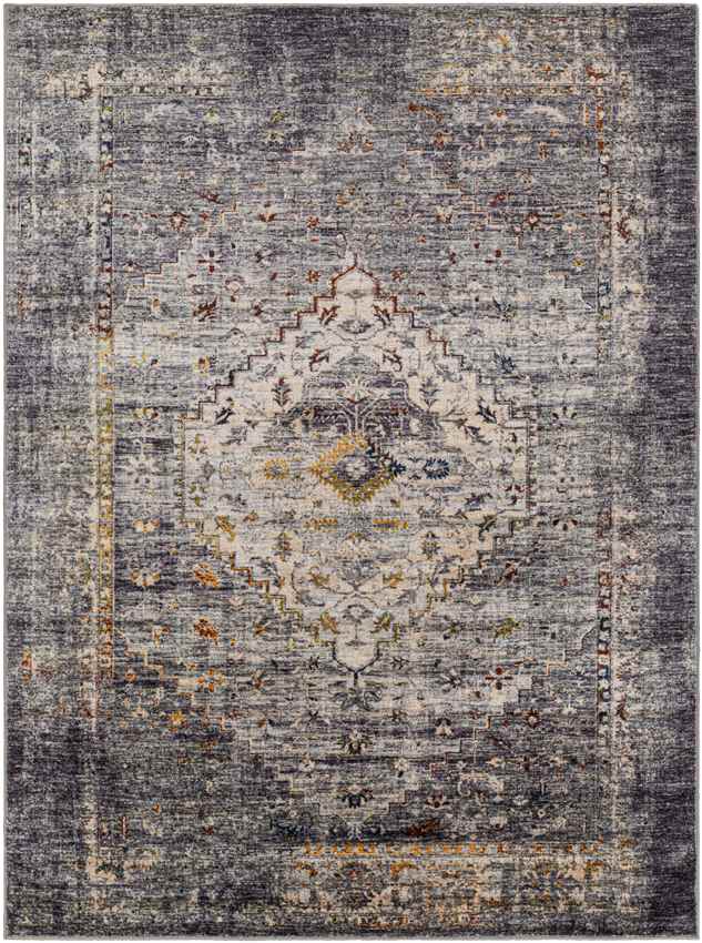 Veedersburg Traditional Washable Rug, Dark Brown