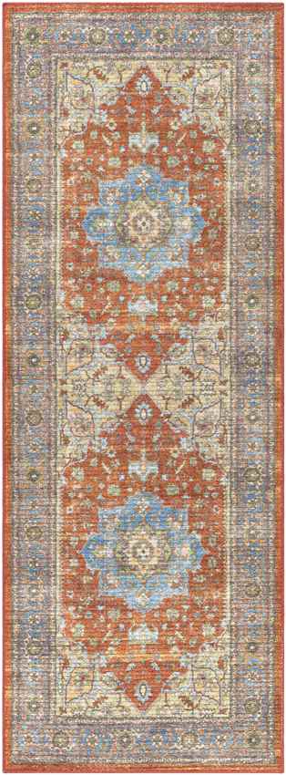 Park Ridge Traditional Washable Rug, Burnt Orange