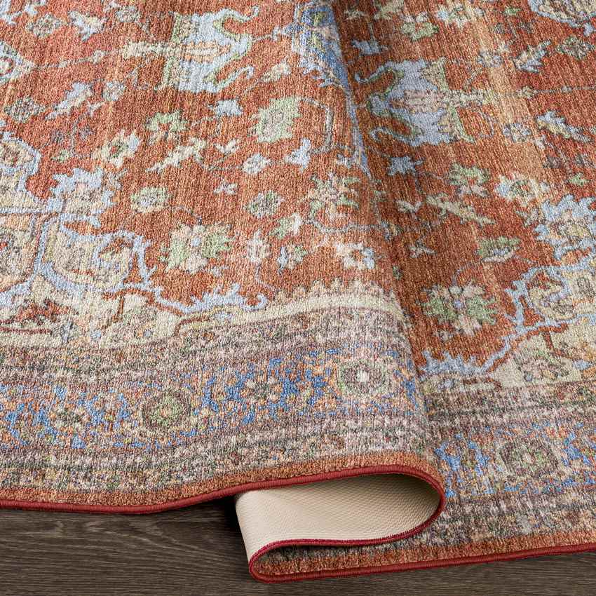 Park Ridge Traditional Washable Rug, Burnt Orange