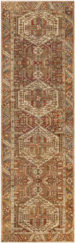 St David Global Washable Rug, Burnt Orange