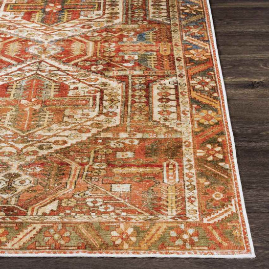 St David Global Washable Rug, Burnt Orange