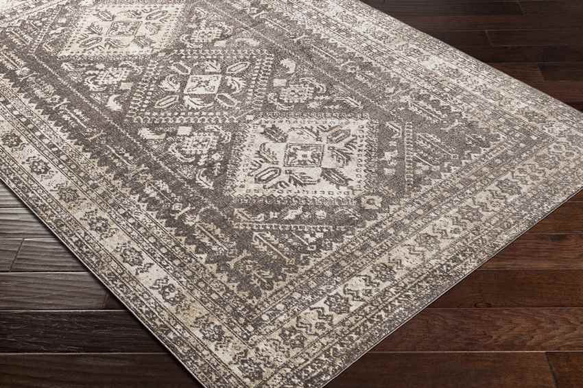 Salamonia Traditional Washable Rug, Dark Brown