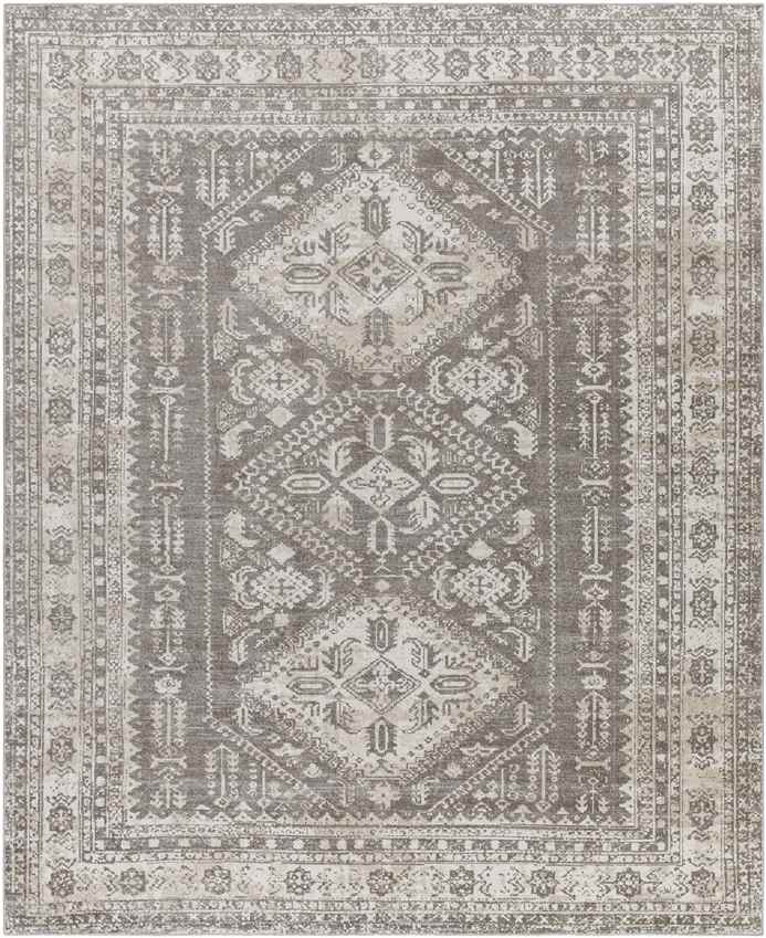 Salamonia Traditional Washable Rug, Dark Brown