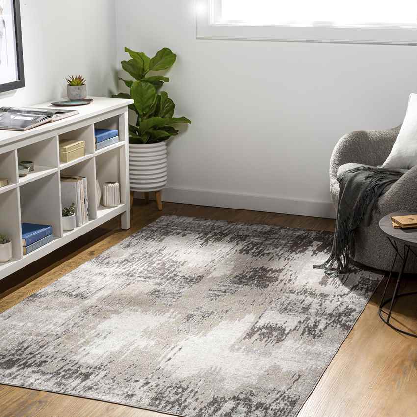 Olpe Traditional Washable Rug, Taupe