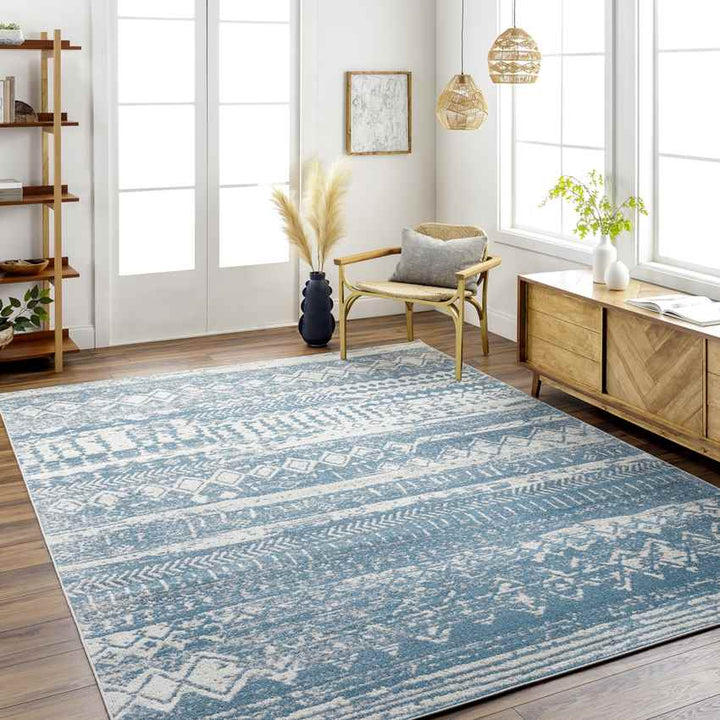 Matt Global Washable Rug, Sky Blue