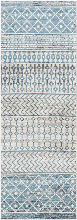 West Terre Haute Global Washable Rug, Pale Blue