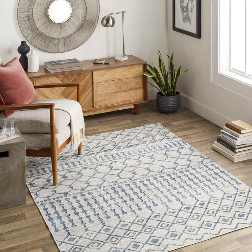 Mary Global Washable Rug, Light Gray