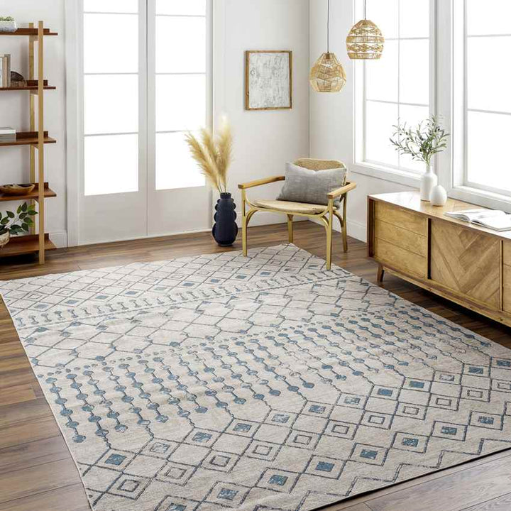 Mary Global Washable Rug, Light Gray