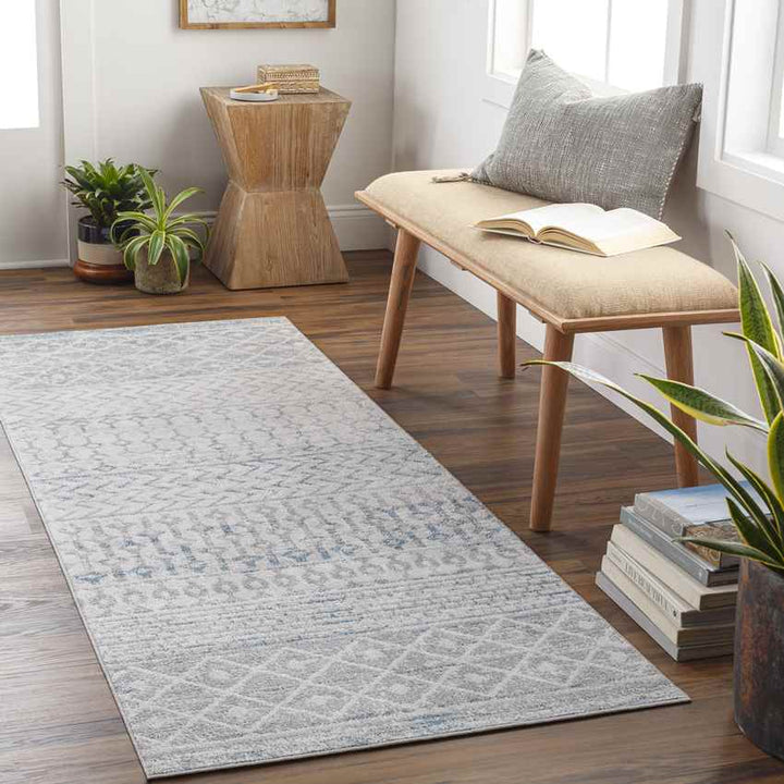 West Terre Haute Global Washable Rug, Medium Gray