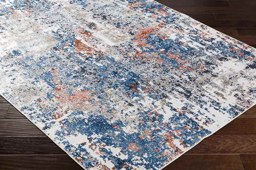 Sulphur Springs Modern Washable Rug, Pale Blue