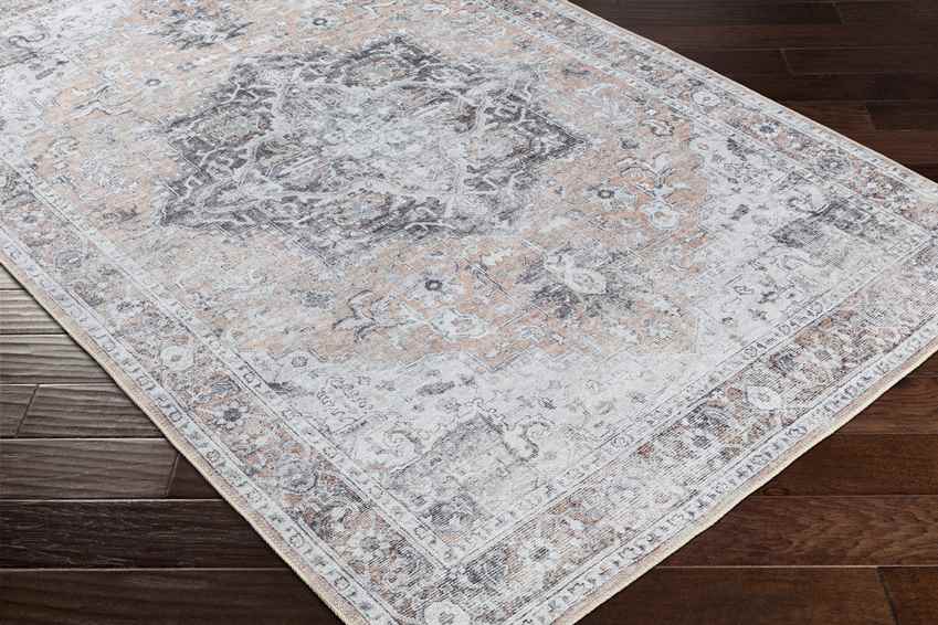 West Okoboji Traditional Washable Rug, Gray