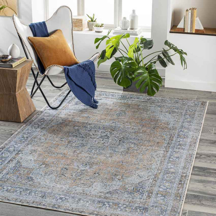 Westphalia Traditional Washable Rug, Slate