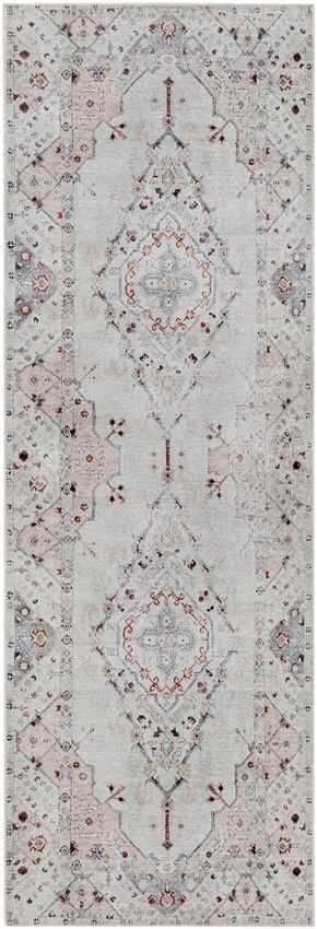 Westside Traditional Washable Rug, Light Gray