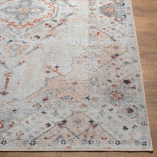 Westside Traditional Washable Rug, Light Gray