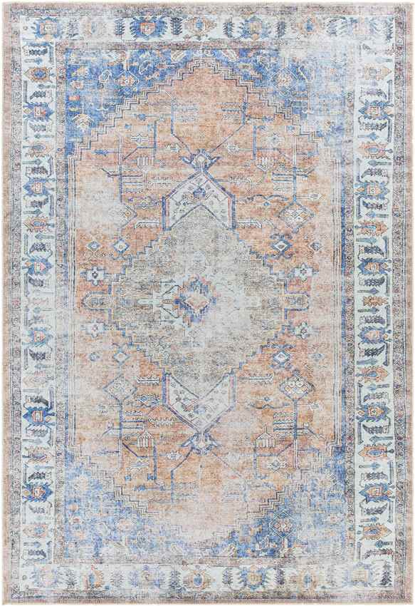 Westwood Traditional Washable Rug, Blue