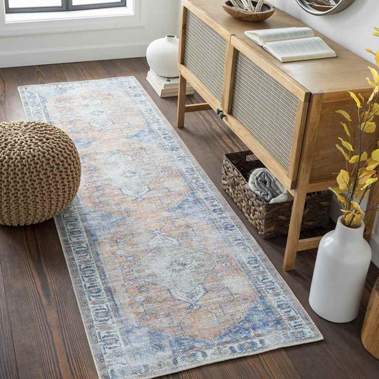 Westwood Traditional Washable Rug, Blue