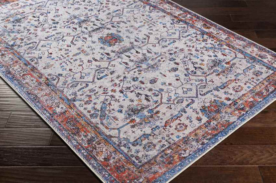 Winterset Traditional Washable Rug, Light Gray