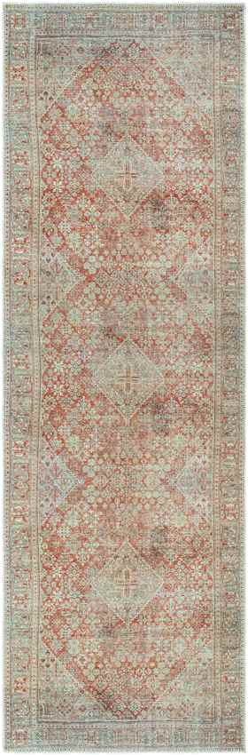 Mylikouri Traditional Washable Rug, Rust