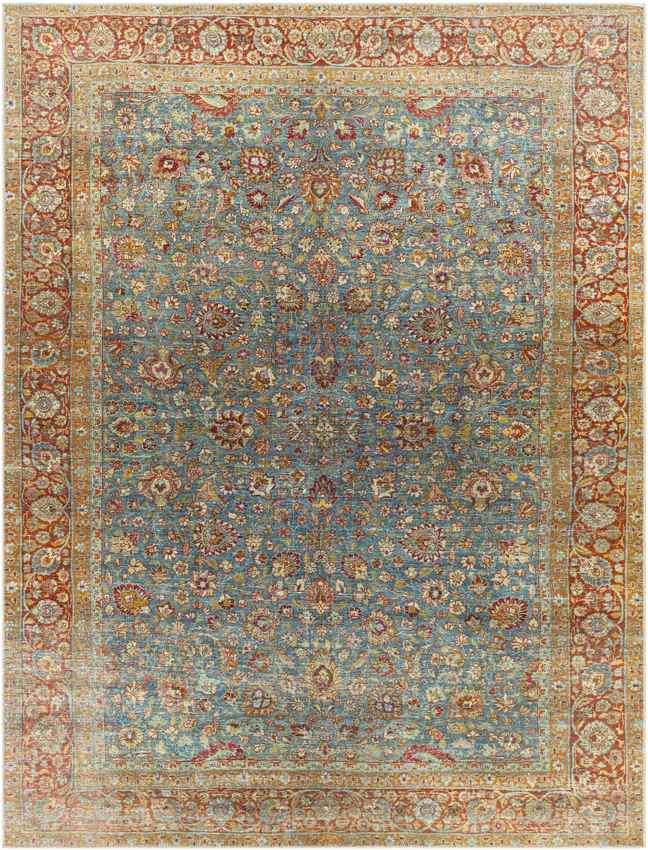 Mylikouri Traditional Washable Rug, Rust