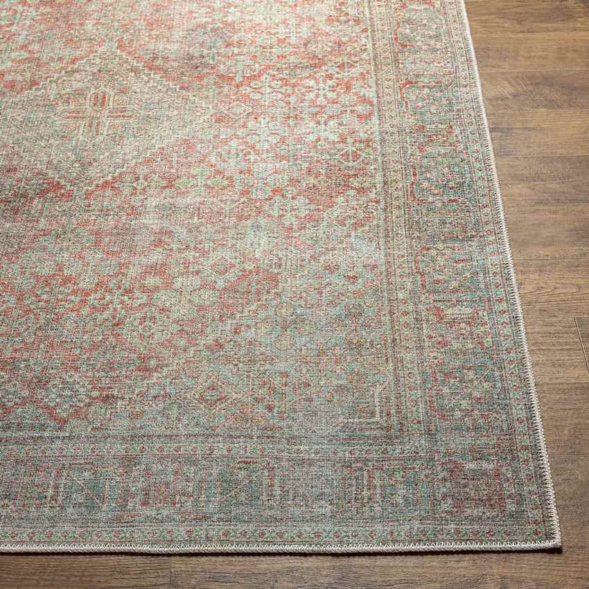 Mylikouri Traditional Washable Rug, Rust