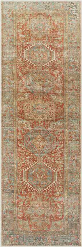 Xeros Traditional Washable Rug, Rust