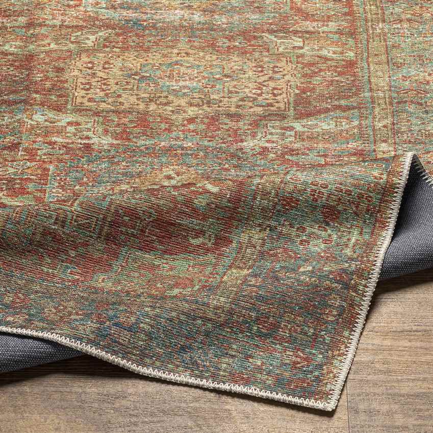 Xeros Traditional Washable Rug, Rust