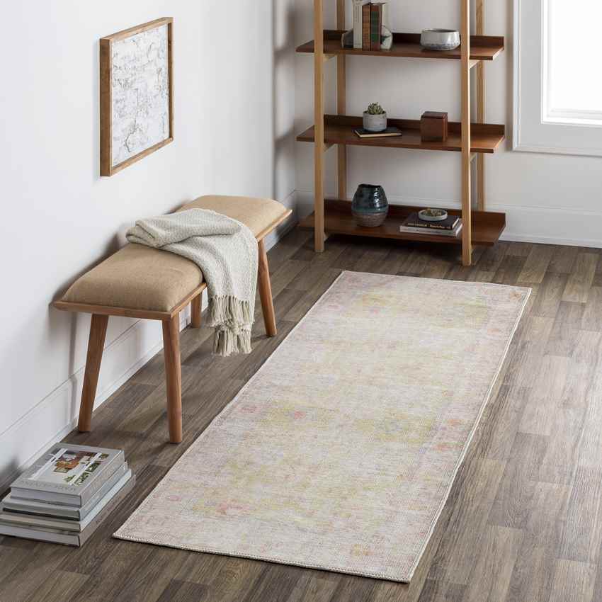 Goodell Traditional Washable Rug, Sage