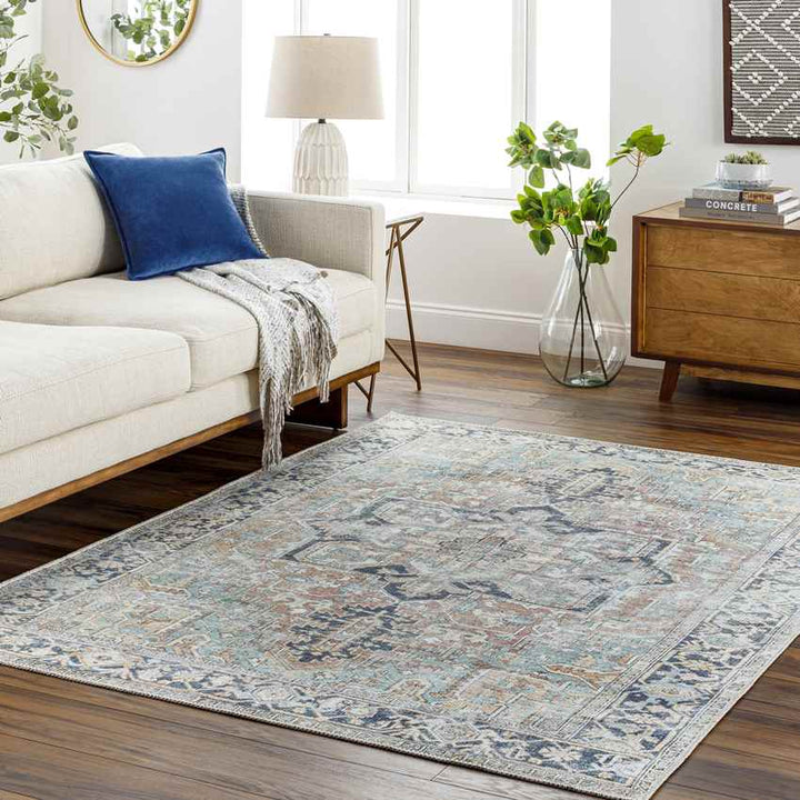 Kridia Traditional Washable Area Rug, Sage