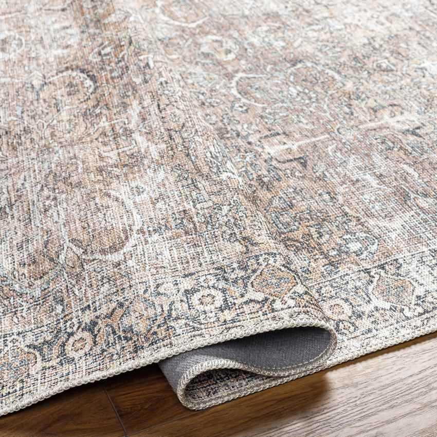 Marathovounos Traditional Washable Rug, Brown