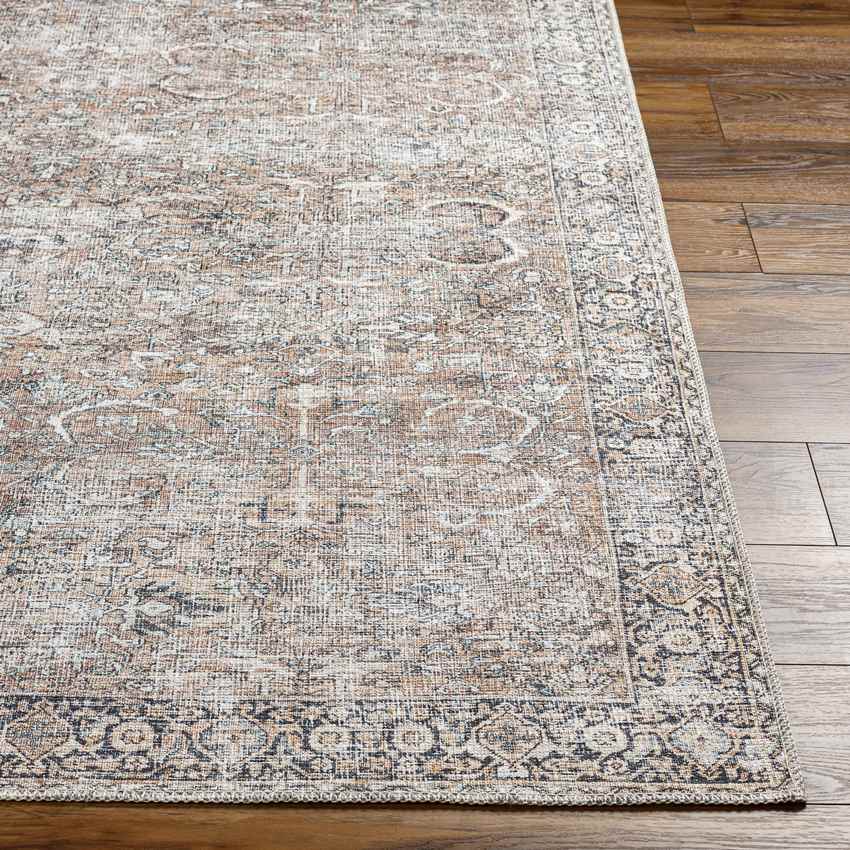 Marathovounos Traditional Washable Rug, Brown