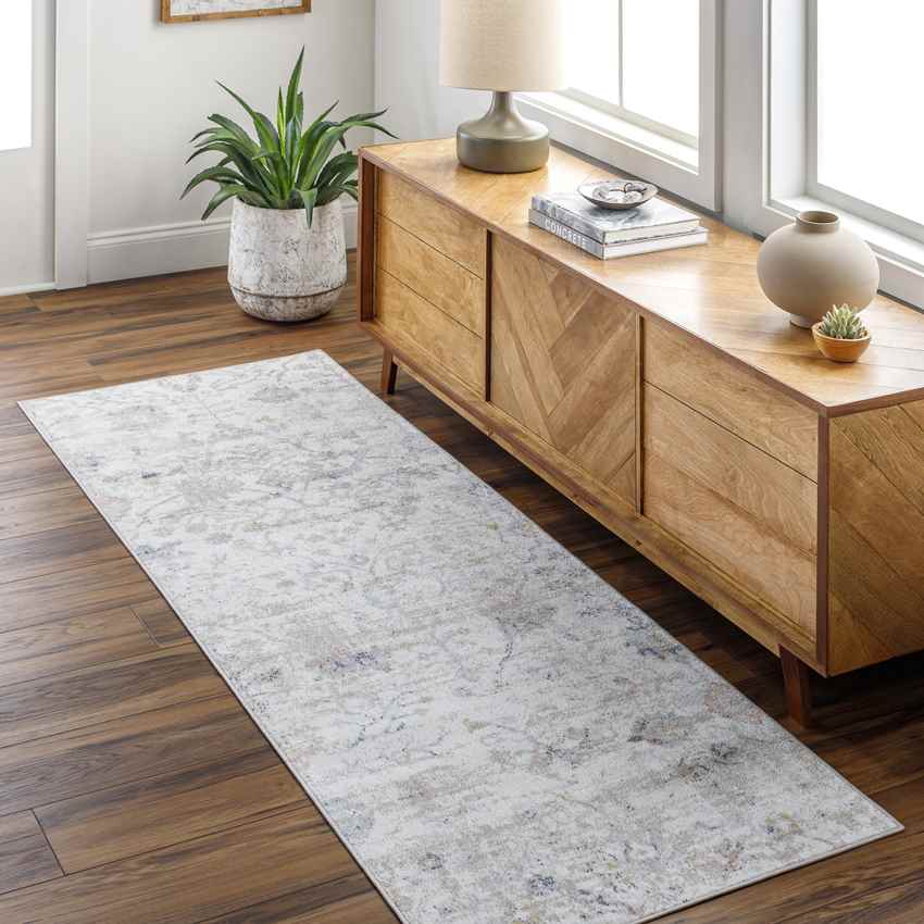 Van Horne Traditional Washable Rug, Ivory