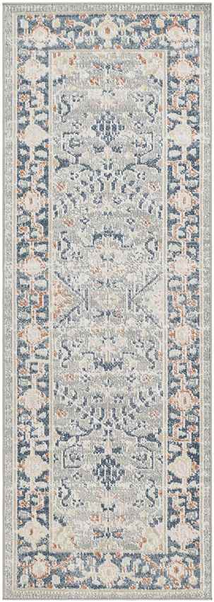 Webber Traditional Washable Rug, Pale Blue