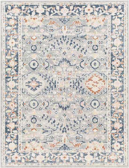 Webber Traditional Washable Rug, Pale Blue