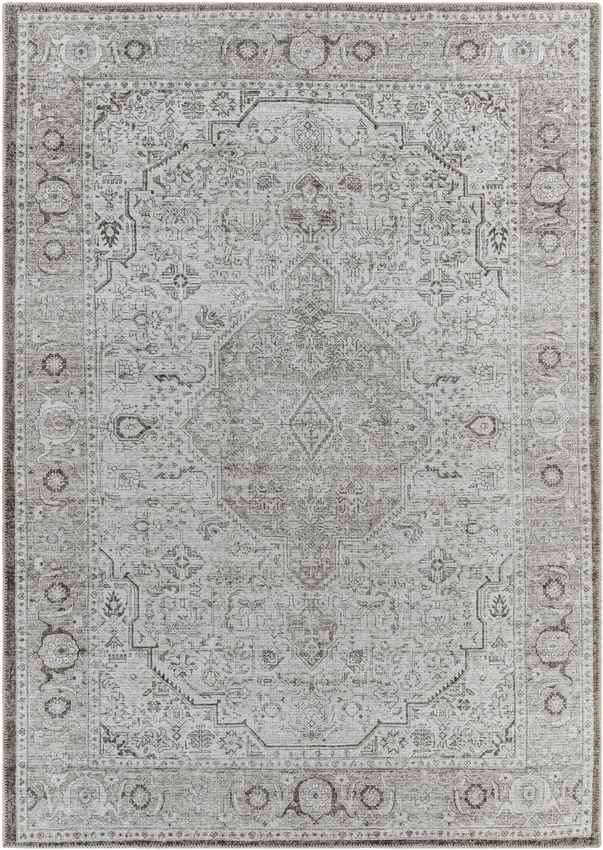 West Fork Traditional Washable Rug, Gray