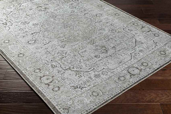 West Fork Traditional Washable Rug, Gray