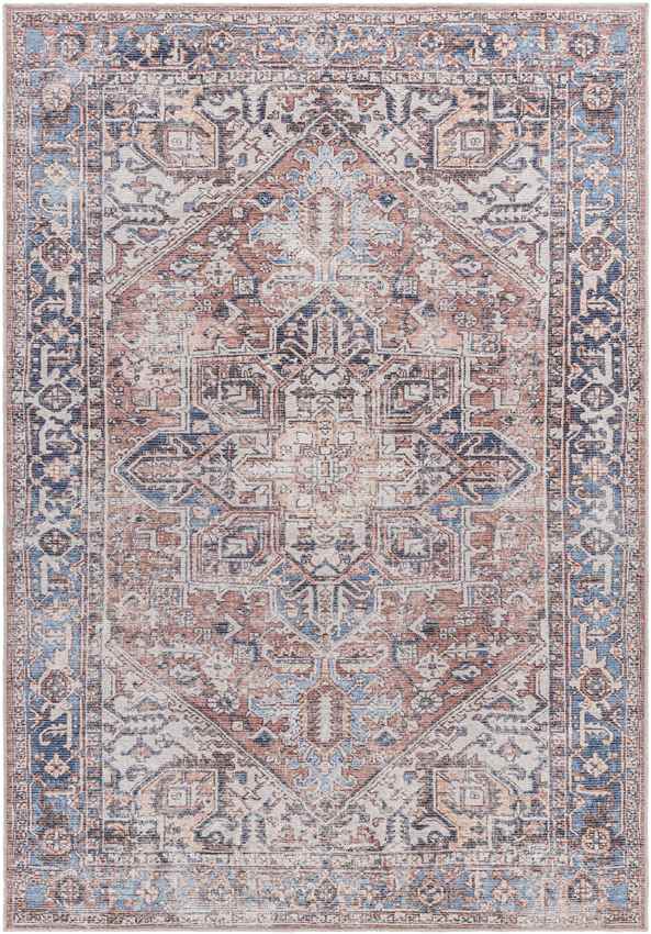 Liebenthal Traditional Washable Rug, Rust