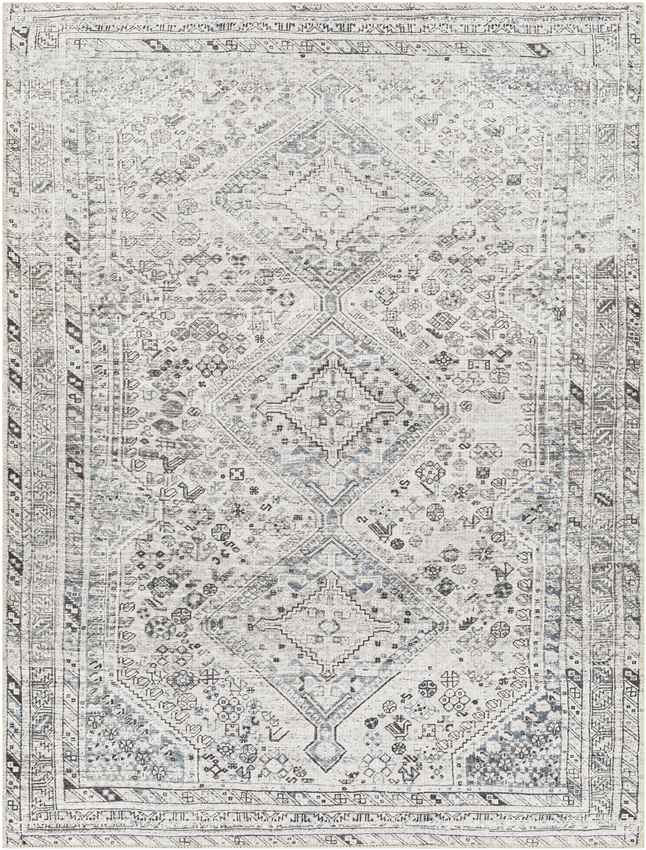 Tonganoxie Traditional Washable Rug, Ivory