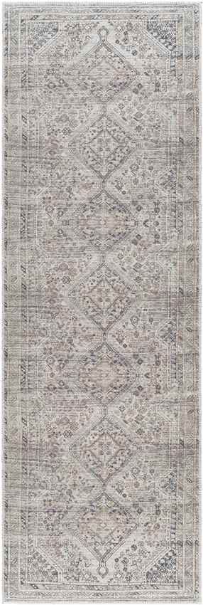 Tonganoxie Traditional Washable Rug, Light Beige